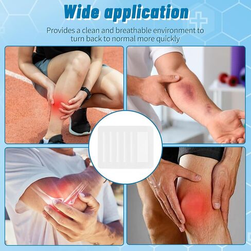 Large Waterproof Bandages - 30pcs, 4x8 Inches - Non Stick Gauze Pads - Ideal for Wound Care and Dressing - Adhesive Bandages for Large Wounds - Island Dressing in Saudi Arabia