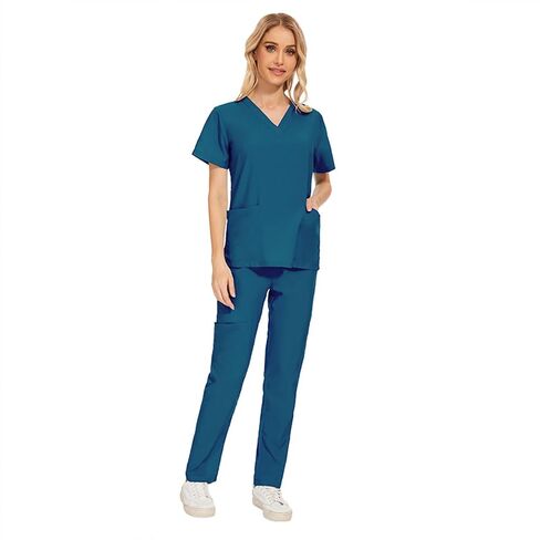 Scrubs for Women Set, Breathable Cool Stretch Fabric Scrub Top and cargo Pant Set, Nurse Scrubs Set in Saudi Arabia