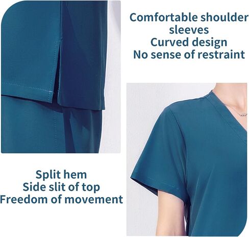 Scrubs for Women Set, Breathable Cool Stretch Fabric Scrub Top and cargo Pant Set, Nurse Scrubs Set in Saudi Arabia