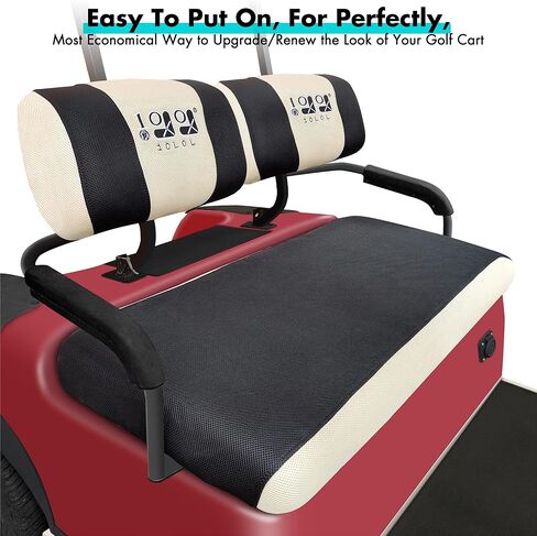 أغطية مقاعد عربة الجولف 10L0L من أجل Yamaha G2 G8 G9 G16 G19 G22 & Club Car DS Pre-2000 EZGO Marathon، غطاء المقعد الأمامي، قماش شبكي بوليستر قابل للغسل، دافئ في الشتاء وبارد في الصيف in Kuwait