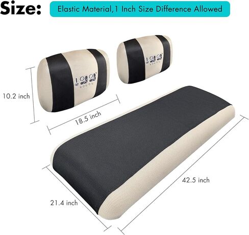 أغطية مقاعد عربة الجولف 10L0L من أجل Yamaha G2 G8 G9 G16 G19 G22 & Club Car DS Pre-2000 EZGO Marathon، غطاء المقعد الأمامي، قماش شبكي بوليستر قابل للغسل، دافئ في الشتاء وبارد في الصيف in Kuwait