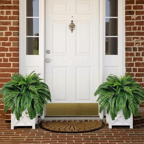 Resistant Lifelike Artificial Boston Fern, Artificial Ferns for Outdoors, Faux Ferns Fake Ferns Artificial Plants, Artificial Boston Fern for Window Home Decor (2Pcs-56Branches) in Saudi Arabia