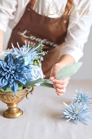Lookein Artificial Green Stems Bulk, 82 Pcs with 6 Kinds Fake Greenery Filler Stems for Greenery Wedding Bouquet with Artificial Eucalyptus Stem for Centerpieces for Vases, Blessed White in Saudi Arabia