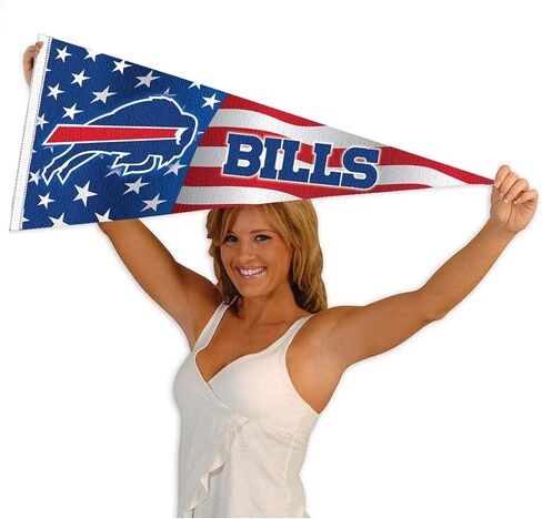 Buffalo Bills Nation USA Americana Stars and Stripes Pennant Banner Flag in Saudi Arabia