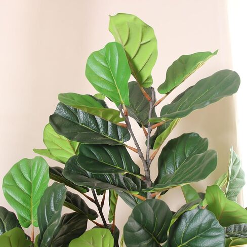 Tall Faux Fiddle Leaf Fig Tree，6ft(72in) Potted Artificial Fiddle Leaf Fig Tree, Fake Fiddle Leaf Tree Indoor Outdoor with Realistic Texture for Home Office Living Room Bedroom Floor Decor. in Saudi Arabia