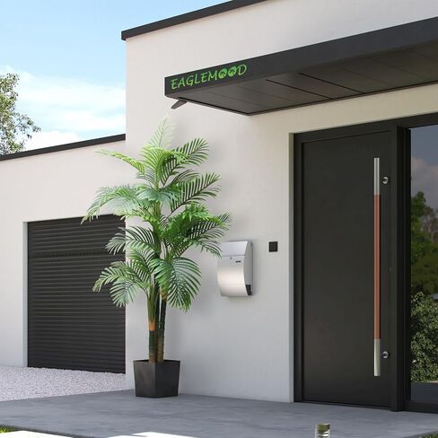 Artificial Palm Tree 7FT 3Trunks 27Leaves Golden Cane Palm Artificial Tree Palm Tree UV Resistant Fake Plant in Pot for Indoor Outdoor Decor Green 2Pcs in Saudi Arabia