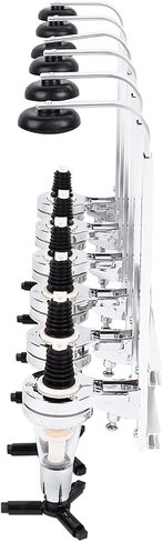 Wall Mounted 6-Bottle Liquor Dispenser, Bar Butler Beverage Stand, Optic Spirit Drinkware Set - Perfect for Home Bar, Wine, Beer, Cocktail Dispensing in Saudi Arabia