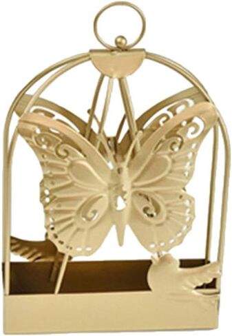 Coil Incense Holder, Fireproof Iron Cage with Handle Portable Incense Box Modern Metal Repellent Incense Stand for Outdoor Garden Patio Camping (Golden) in Saudi Arabia