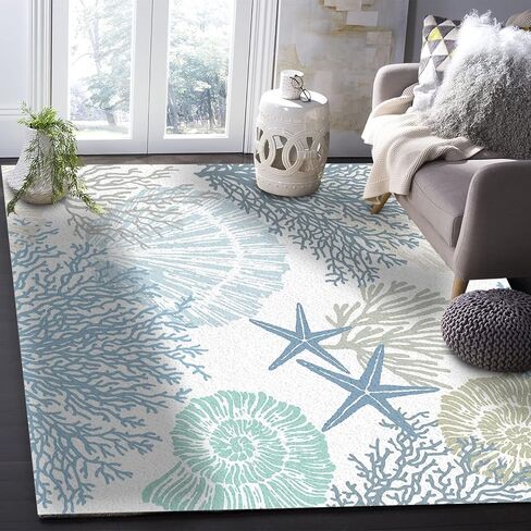 Beige Boho Area Rug for Living Room, Ethnic Tribal Geometric Rectangular Indoor Carpet - 2' x 3', Vintage Print Abstract Art Aesthetic Non-Skid Bathroom Mat Kitchen Runner Rugs for Bedroom in Saudi Arabia