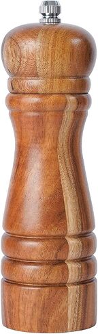 Pepper Mill, Pepper Grinder with Adjustable Ceramic Grinder, Acacia Wood, Height 16.5 cm / 6 inch in Saudi Arabia