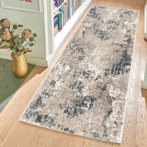Gertmenian Indoor Machine Woven Area Rugs | Durable, High-Traffic, Non-Shedding & Stain Resistant | Corah, Ivory, 2x6 Runner, 38805 in Saudi Arabia