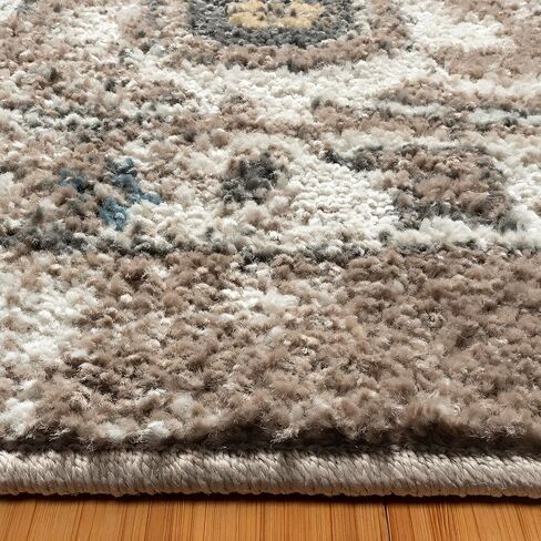 Gertmenian Indoor Machine Woven Area Rugs | Durable, High-Traffic, Non-Shedding & Stain Resistant | Corah, Ivory, 2x6 Runner, 38805 in Saudi Arabia