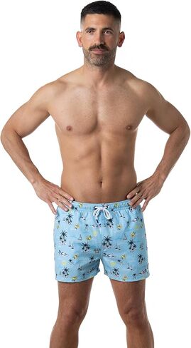 سروال سباحة من الموجة الثالثة للرجال مع بطانة ضاغطة ودرزة داخلية 3 بوصة - شورت سباحة ممتاز وبدلة استحمام للسباحة in Kuwait