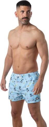 سروال سباحة من الموجة الثالثة للرجال مع بطانة ضاغطة ودرزة داخلية 3 بوصة - شورت سباحة ممتاز وبدلة استحمام للسباحة in Kuwait