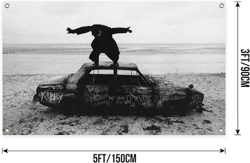 Generic Pop Rock Band The 1975 Music Album Cover Tapestry 3X5 Feet بطانيات معلقة داخلية وخارجية يمكن استخدامها لتزيين جدران مساكن الجامعة وديكور الخلفية تحت عنوان الحفلات وما إلى ذلك in Saudi Arabia