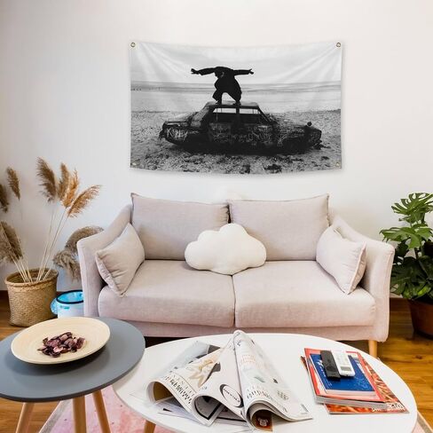 Generic Pop Rock Band The 1975 Music Album Cover Tapestry 3X5 Feet بطانيات معلقة داخلية وخارجية يمكن استخدامها لتزيين جدران مساكن الجامعة وديكور الخلفية تحت عنوان الحفلات وما إلى ذلك in Saudi Arabia
