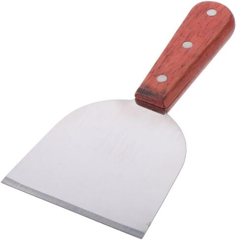 Laboratory Mixing Tool 2PCS with Hardwood Handle Classic 4" Blade Wood Handle Shovels Household Stainless Steel Lab Spatula for Rolled Ice Cream in Saudi Arabia