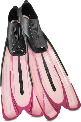 Cressi Adult Snorkeling Fins with Self-Adjustable Comfortable Full Foot Pocket | Perfect for Traveling | Agua: Made in Italy in Saudi Arabia