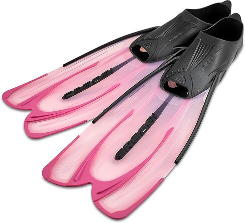 Cressi Adult Snorkeling Fins with Self-Adjustable Comfortable Full Foot Pocket | Perfect for Traveling | Agua: Made in Italy in Saudi Arabia