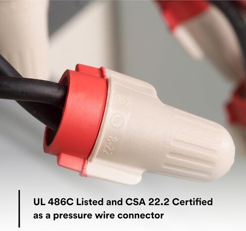 3M Performance Plus Wire Connector, Flexible Steel Spring Connectors, 22-8 AWG, Tan and Red Color (T/R+), Jug of 750, Tan/Red in Saudi Arabia