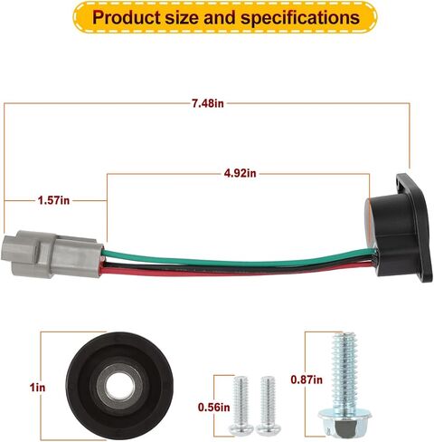 مستشعر سرعة عربة الجولف IQ يناسب نادي السيارات DS ومحرك عربة الجولف الكهربائي السابق ADC، يستبدل OEM #1027049-01 102704901 in Kuwait