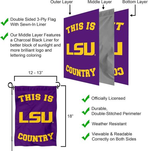 Louisiana State LSU Tigers This is LSU Tiger Country Garden Flag in Saudi Arabia
