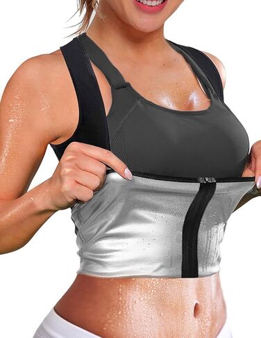 NonEcho Women Neoprene Sweat Vest for Women Sauna Suit Hot Sweat Waist Trainer Vest Slimming Body Shaper in Saudi Arabia