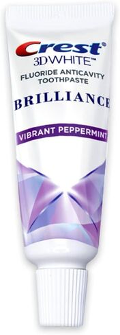 Crest 3D White Brilliance Toothpaste, Vibrant Peppermint, Travel Size 0.85 oz (24g) - Pack of 6 in Saudi Arabia