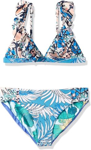 Maaji Girls' Fixed Triangle with Ruffle Straps Bikini Swimsuit Set in Saudi Arabia