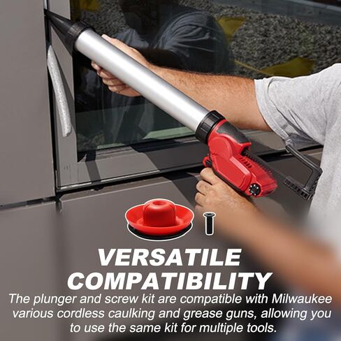 مجموعة المكبس والمسمار لدلو السجق سعة 20 أونصة 44-70-0375 تناسب مسدس السد والشحوم اللاسلكي من ميلووكي 2441-20، 2641-21CT، 2642-21CT، 2643-21CT in Kuwait