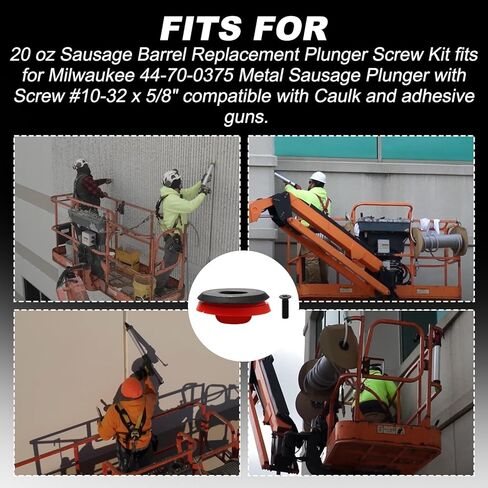 مجموعة المكبس والمسمار لدلو السجق سعة 20 أونصة 44-70-0375 تناسب مسدس السد والشحوم اللاسلكي من ميلووكي 2441-20، 2641-21CT، 2642-21CT، 2643-21CT in Kuwait