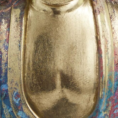 The Novogratz Resin Buddha Decorative Sculpture Home Decor Statue, Accent Figurine 8" x 6" x 12", Multi Colored in Kuwait