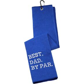 Dad Golf Towel Embroidered Golf Towel Gift Golf Golf Towel Gift Papa Golf Towel (Best DAD Blue)