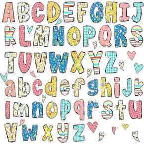 Alphabet Wall Decals Letters ABC Wall Stickers Removable Learning Educational Wall Decals Peel and Stick Colorful Alphabet Wall Stickers for Kids Nursery Toddler Playroom Classroom Decor