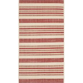 SAFAVIEH Courtyard Collection 2'3" x 6'7" Beige / Green CY7062 Indoor/ Outdoor Waterproof Easy Cleaning Patio Backyard Mudroom Runner Rug