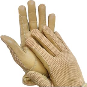 Ladies Horse Riding Women's Gloves Beige Equestrian Real Leather & Cotton Premium Quality in Beige