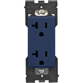 Leviton RER20-RN Renu Tamper-Resistant Outlet, 20-Amp, 125VAC, Rich Navy