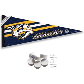 Nashville Predators Pennant Flag and Wall Tack Pads Mounts