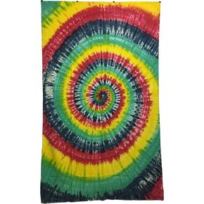لوحة فنية جدارية للتعليق على الشاطئ من Vrinda® Tie-Dye Spiral Tapestry - مثالية للتأمل واليوجا in Kuwait