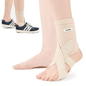Drop Foot Brace Beige Right AFO Foot Drop Brace for Walking, Drop Foot Brace with Shoes, Stroke Recovery Equipment, Foot Drop Brace for Sleeping, Adjustable Ankle Brace (Right)