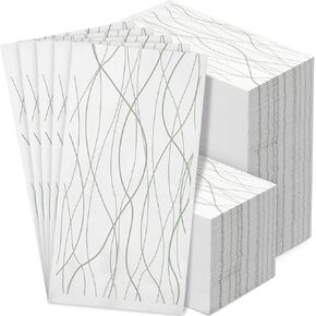 Guest Bathroom Paper Hand Towel Disposable Towels Paper Napkins for Guest Disposable Hand Towels Decorative Napkins Paper Towels for Kitchen Parties Wedding(100 Count)