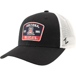 ZHATS Standard NCAA Officially Licensed Snapback Hat Big Rig Patch Black White Switchback