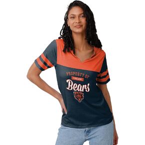 FOCO Women's NFL Team Logo Ladies Fashion Top Property of V-Neck Shirt