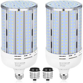 2 pack 200W Corn LED Light Bulb Fanless,29,500LM 5000K Daylight(2000 Watt Equivalent) E26/E39 Large Mogul Base LED Cob Lamp for Outdoor Indoor Garage Warehouse Factory Workshop Street Backyard