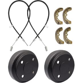 Deluxe Brake Golf Cart Maintenance Kit for Club Car Precedent 2004 UP & Tempo-Contain Brake Drum/Hub,Brake Cables & Brake Shoes