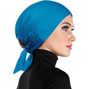 Women's Tie Bonnet Hat Cotton Head Scarf Beanie Drawstring Cap for Cancer Patients
