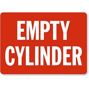 SmartSign "Empty Cylinder" Label | 3.5" x 5" Laminated Vinyl