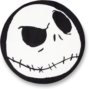 Disney The Nightmare Before Christmas Jack Skellington 39-Inch Round Area Rug Accent, Indoor Floor Mat