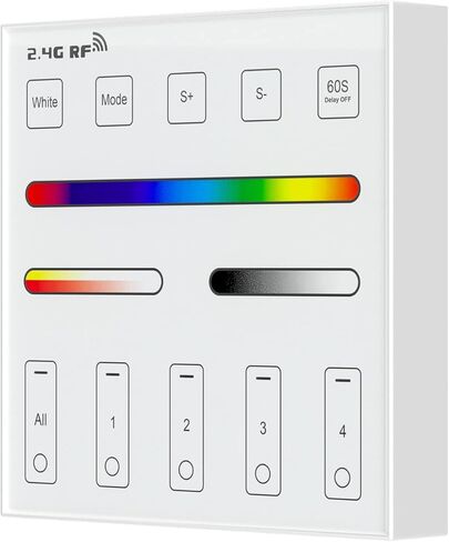 BTF-LIGHTING 5in1 WB5 2.4GHz Tuya WiFi PWM LED Controller Compatible with Alexa Google Home Smart Life Tuya Smart APP Control for Dimming CCT RGB RGBW RGBCCT LED Strip Work with WR01RF WR02RF etc in Saudi Arabia
