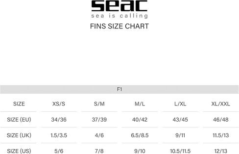 SEAC Unisex's F1 Ultra Light Open Heel Scuba Diving Fins with Adjustable Strap for Adults in Saudi Arabia